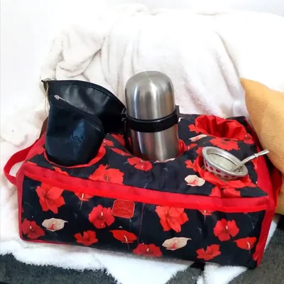 Almohadón matero floreado