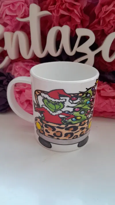 Taza Plastica Grinch Trineo