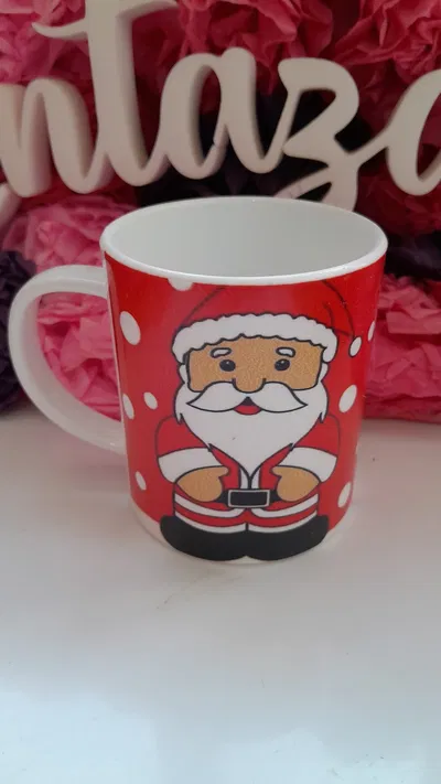Taza Plástica Papa Noel