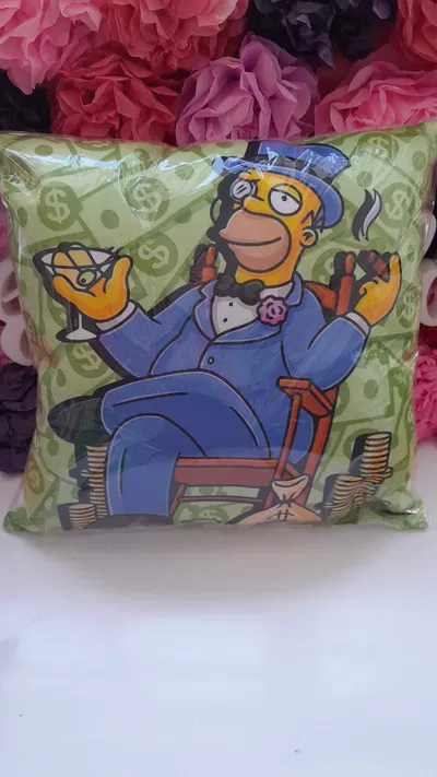 Almohadón Homero Dólares 