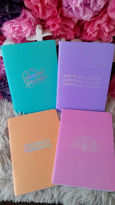Cuadernitos holograficos pastel
