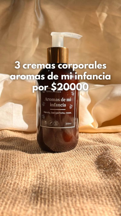 Crema corporal aromas de mi infancia PROMOS DIA DEL AMIGO 