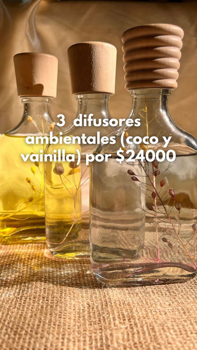 Promo dia del amigo Difusor ambiental coco y vainilla 