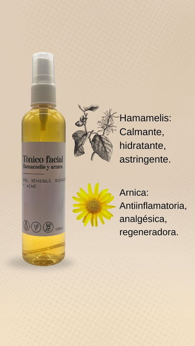 Tonico facial Hamamelis y Arnica