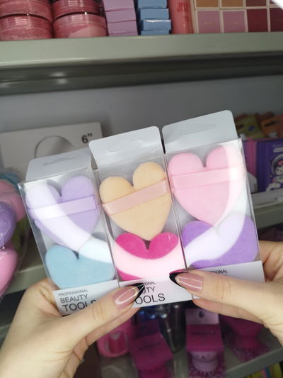 Set de 2 esponjas corazón
