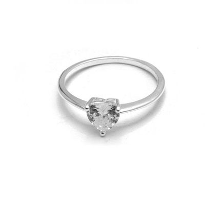 Anillo cubic corazón