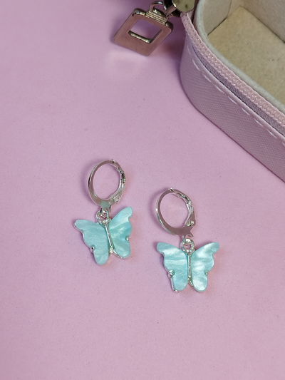 Argolla Butterfly acero blanco