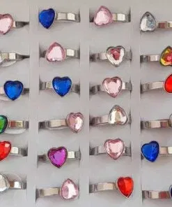 Set x5 anillos corazón