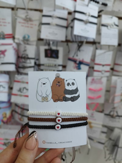 Pulseras para compartir x3 Osos