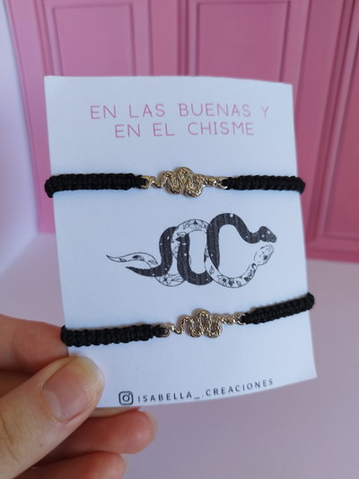 Pulseras para compartir vivora negra