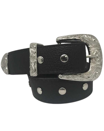 Cinto texano negro tachas