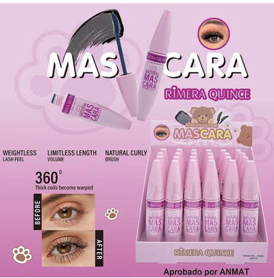 Máscara de pestañas volumen Rimera Quince PACK x2