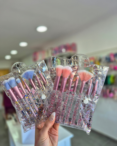 Set de 7 brochas glitter