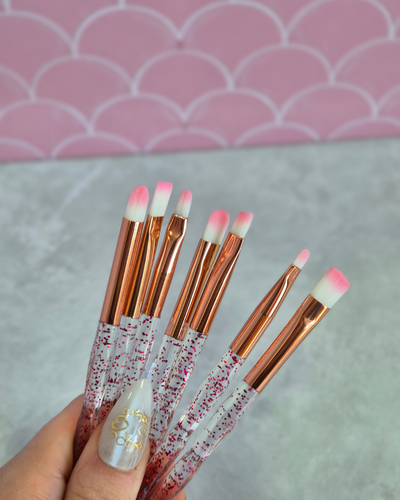 Set x7 brochas glitter