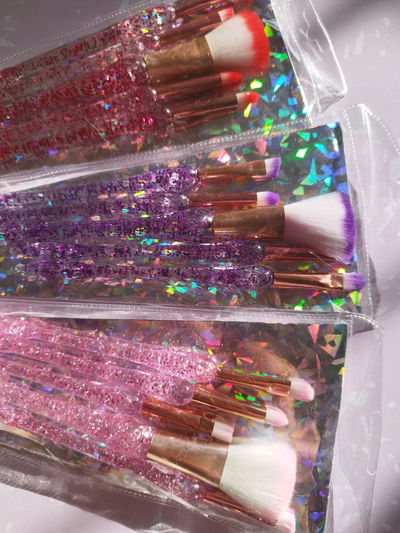 Set x4 brochas glitter 