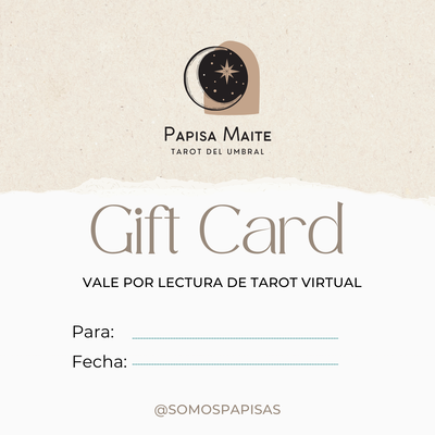 GIFT CARD X LECTURA DE TAROT DEL UMBRAL (se envía por mail)