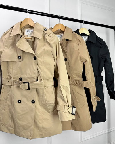 Tapado Trench de gabardina