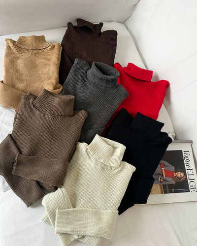 Polera básica de lana 