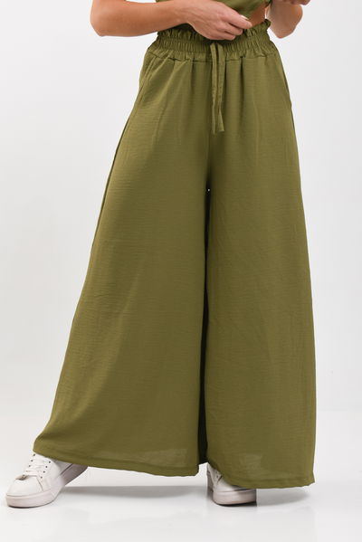 Maxi palazzo con elastico y cordon