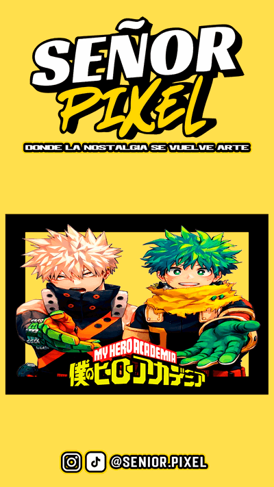 "My hero Academia Bakugo Midoriya" Cuadro Anigamer