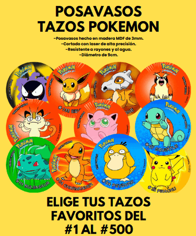 Posavasos Tazos Pokemon X3