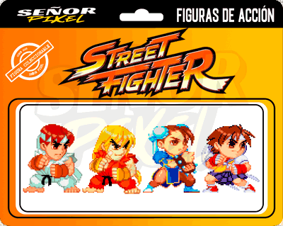 "Street Fighter" Figura de acción horizontal