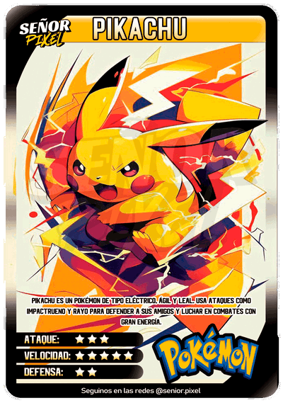 "Pikachu 2" Tarjeta holografica