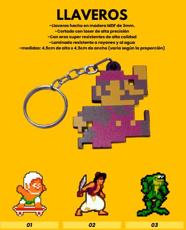 Llaveros Gamers x10