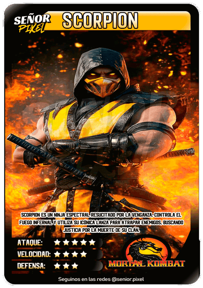 "Scorpion" Tarjeta holografica