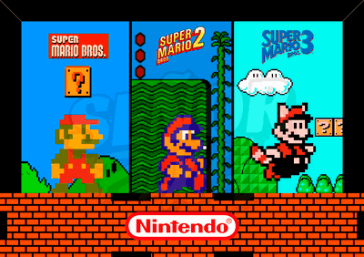"Super Mario 1, 2 y 3" Diorama Gamer