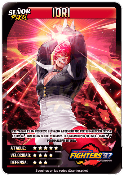 "Iori KOF 97" Tarjeta holografica