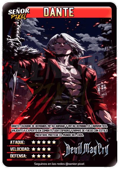 "Dante" Tarjeta holografica