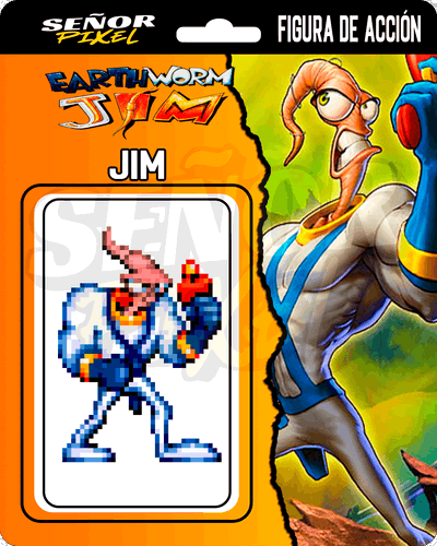 "Earth worm Jim" Figura de acción