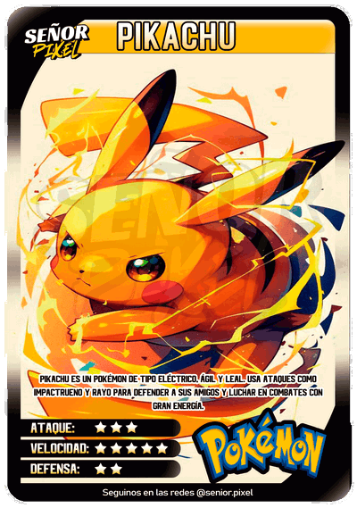 "Pikachu 1" Tarjeta holografica