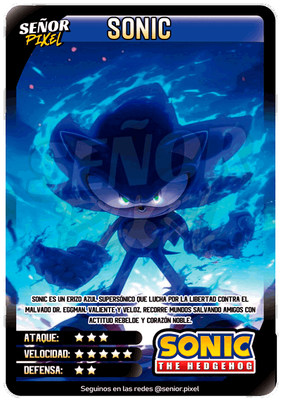 "Sonic" Tarjeta holografica