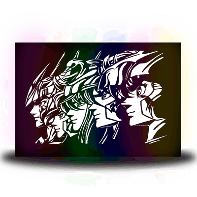 Cuadro Luminoso "Caballeros del Zodiaco"