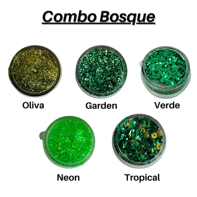 Combo Bosque - Glitter mini en Gel