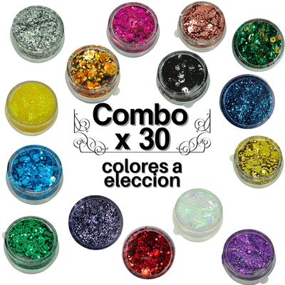 Glitter en gel mini x30 a ELECCIÓN