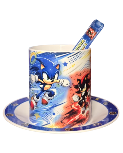 Set Taza con plato y cuchara