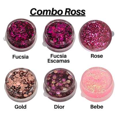 Combo Ross - Glitter mini en Gel