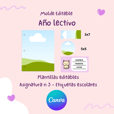 Año Lectivo - Editable / Etiquetas y más 