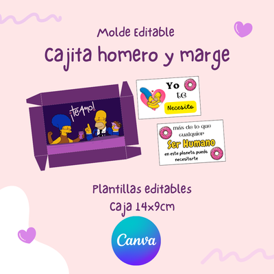 Molde Caja Homero y Marge
