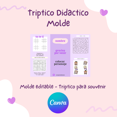 Triptico Molde Editable