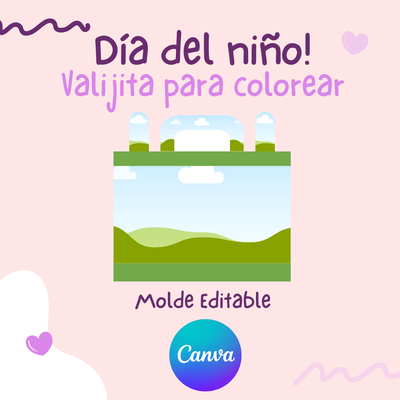 Valijita para Colorear – Plantilla Editable 