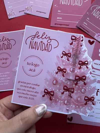 Tarjeton navideño beauty