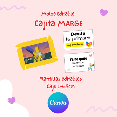 Molde Caja Marge - Editable 