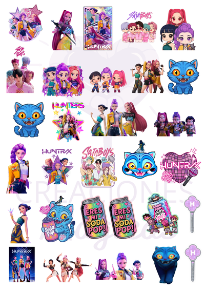 Tatuajes plancha - Guerreras Kpop Huntrix 