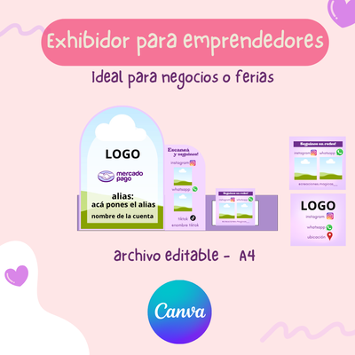 Exhibidor emprendimientos - Canva