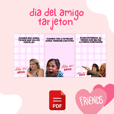 Tarjeton Dia del amigo - PDF