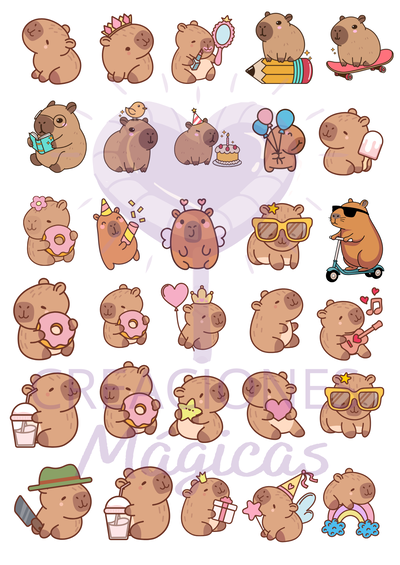 Tatuajes plancha - capibara